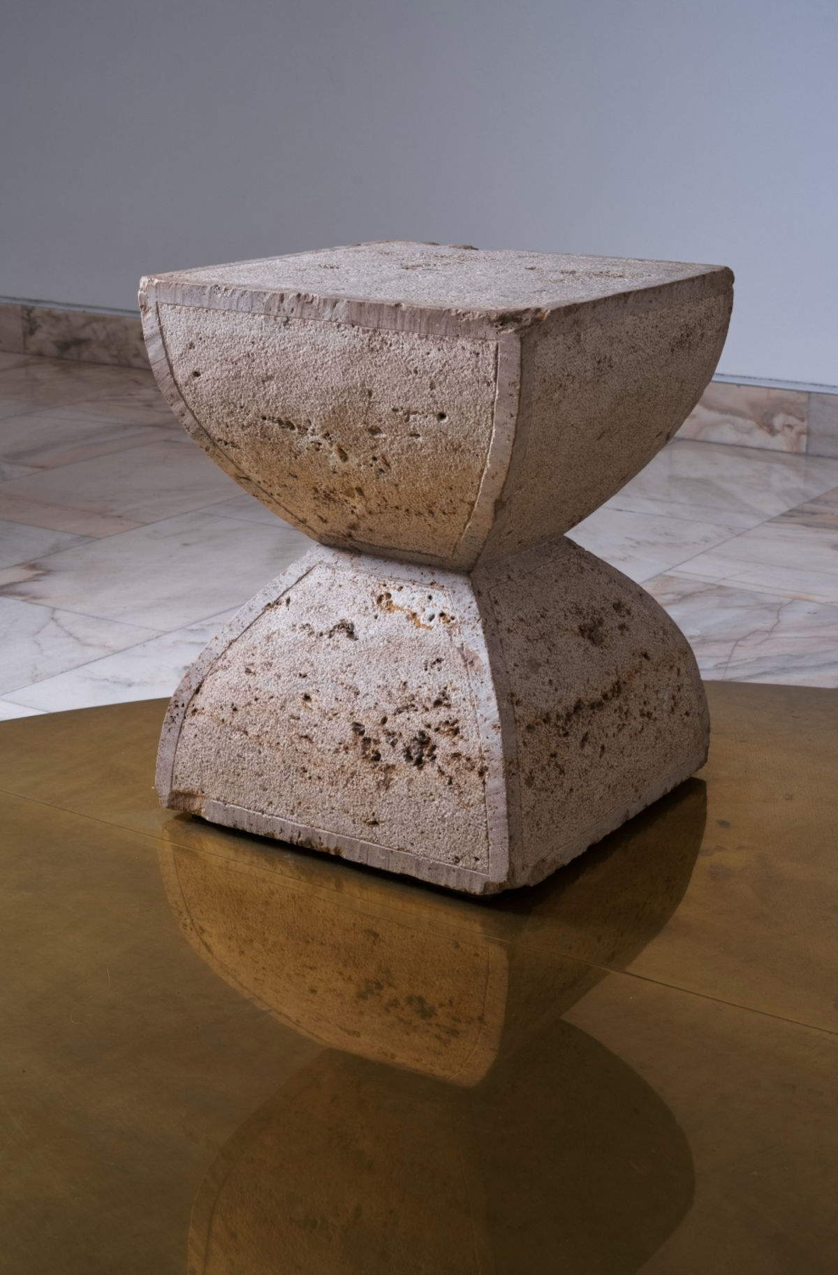 Constantin Brâncuși, Chair (Stone, 55.5 × 45 × 450 cm, unsigned, undated; Bucharest National Art Museum of Romania) © Succession Brancusi/Siae. Photo credits: Camil Iamandescu