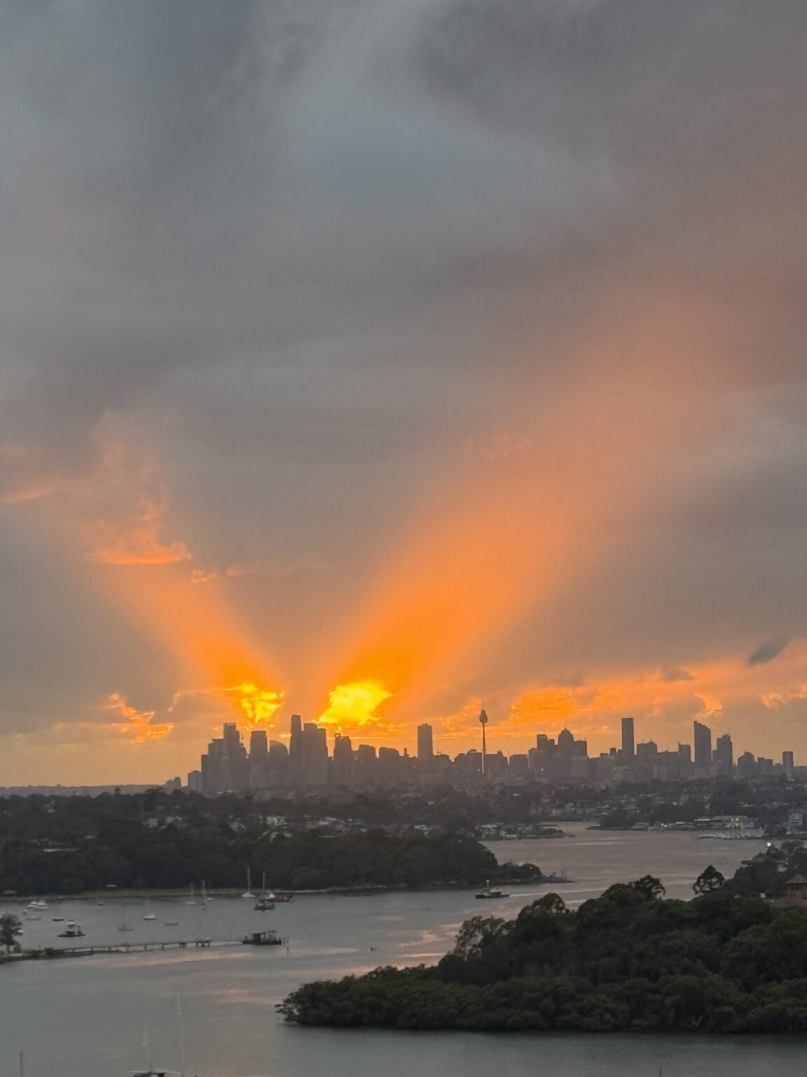 Devil’s eyes over Sydney this morning