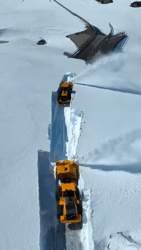 Clearing snow in Norway