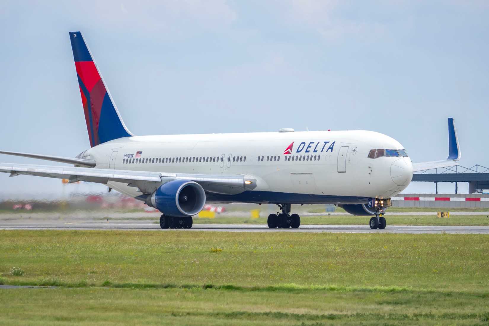 Delta Air Lines BOEING 767-332(ER) at Vaclav Havel Airport Prague. Delta Air Lines is a major airline in the United States headquartered in Atlanta.