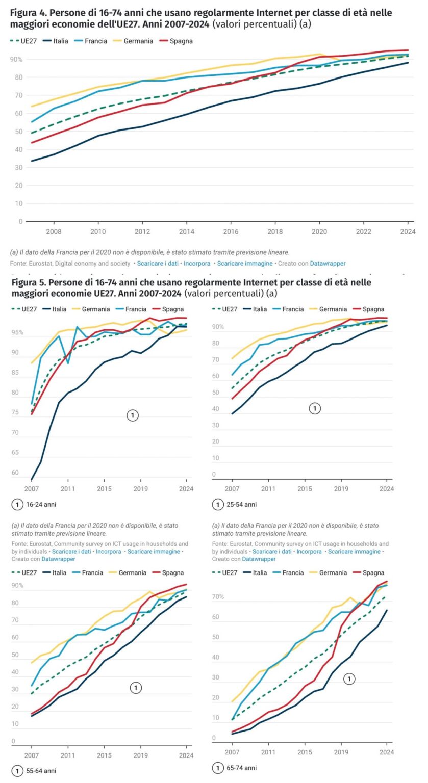 ISTAT report: digital paths of the Italian population