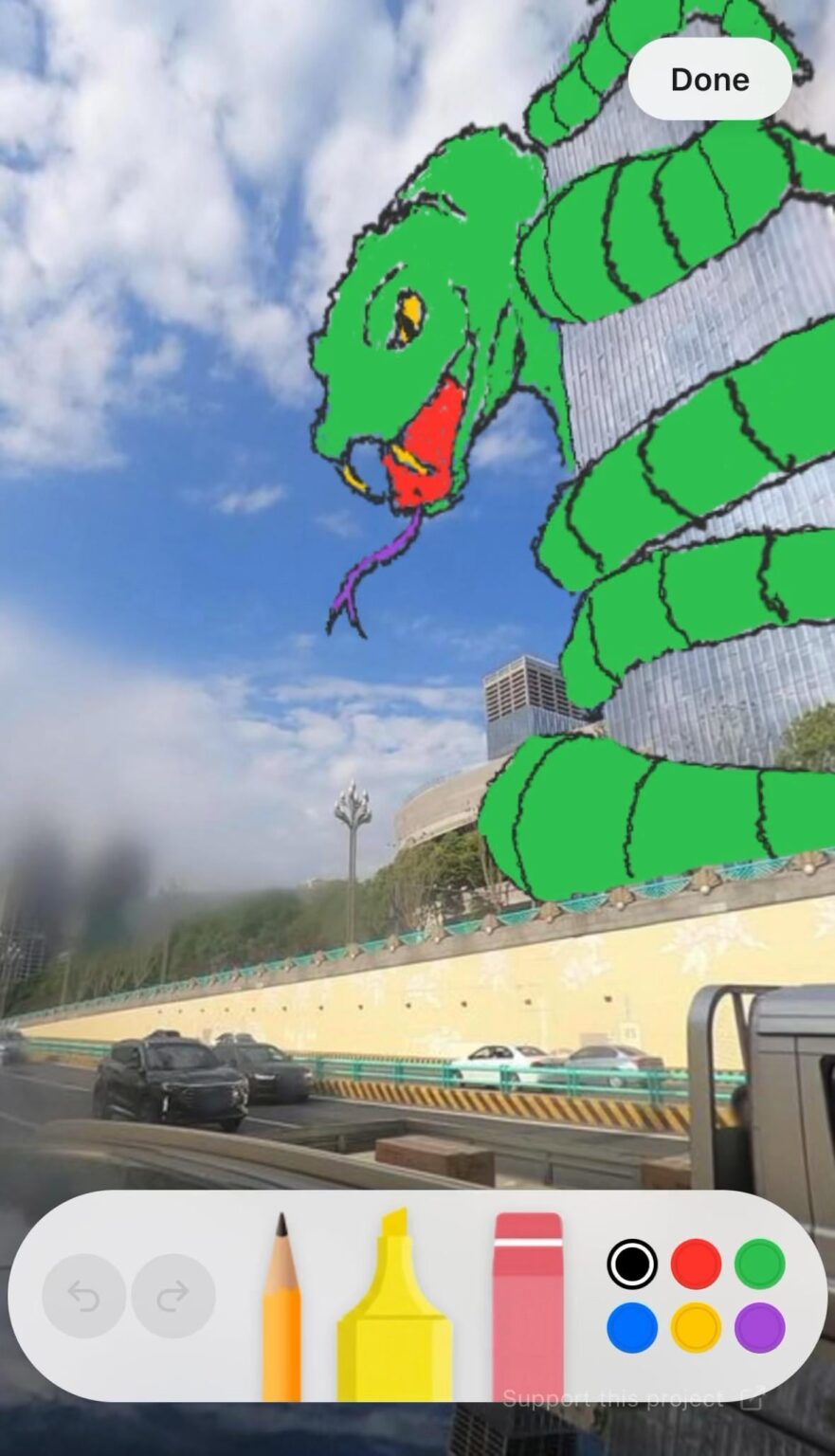 I made a site where you can draw on streetview with friends