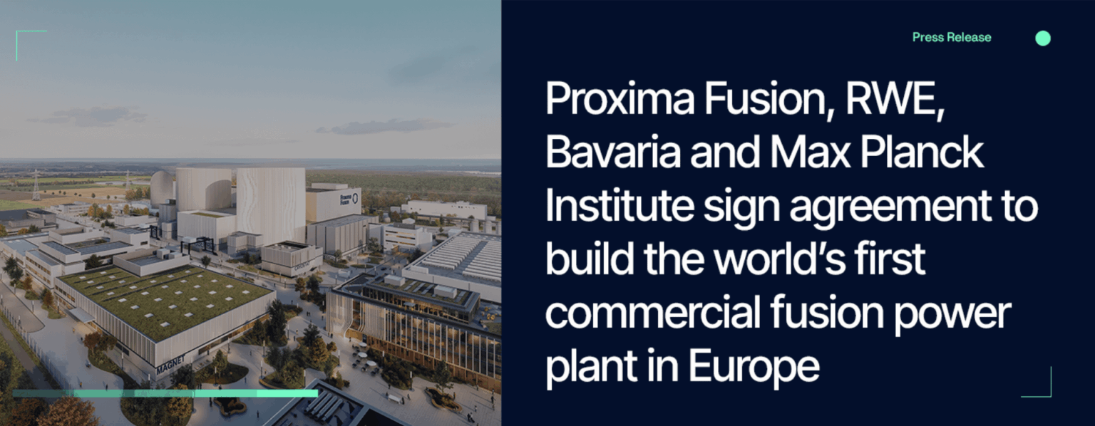 Proxima Fusion, RWE, the Free State of Bavaria and Max Planck Institute for Plasma Physics sign agreement to build the world’s first commercial fusion power plant in Europe - When operational in the 2030s, Alpha will become the first stellarator to demonstrate net energy gain ...