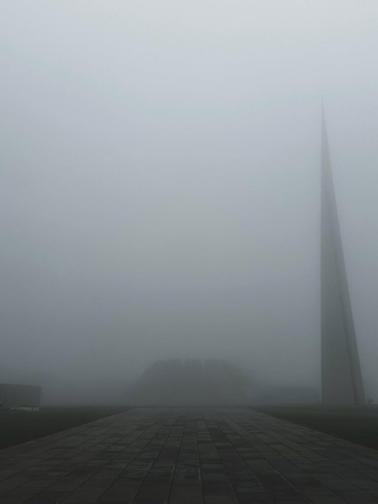 Genocide Memorial Hidden in Fog