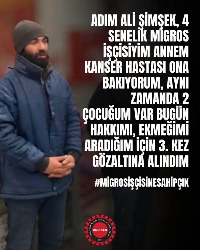 Migros workers on strike were detained again today.