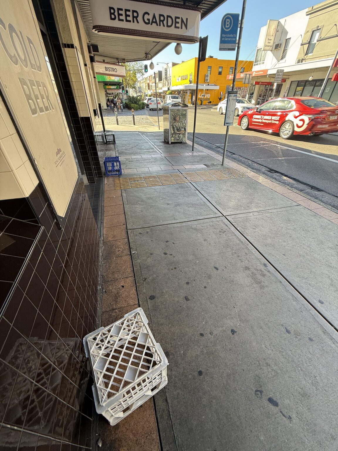 The people’s response to a lack of seating at a bus stop
