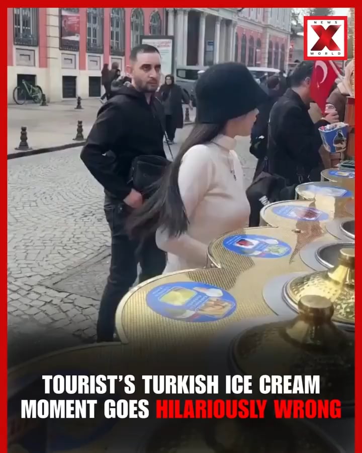 She came ready for the famous Turkish ice cream tricks… and got the normal service instead