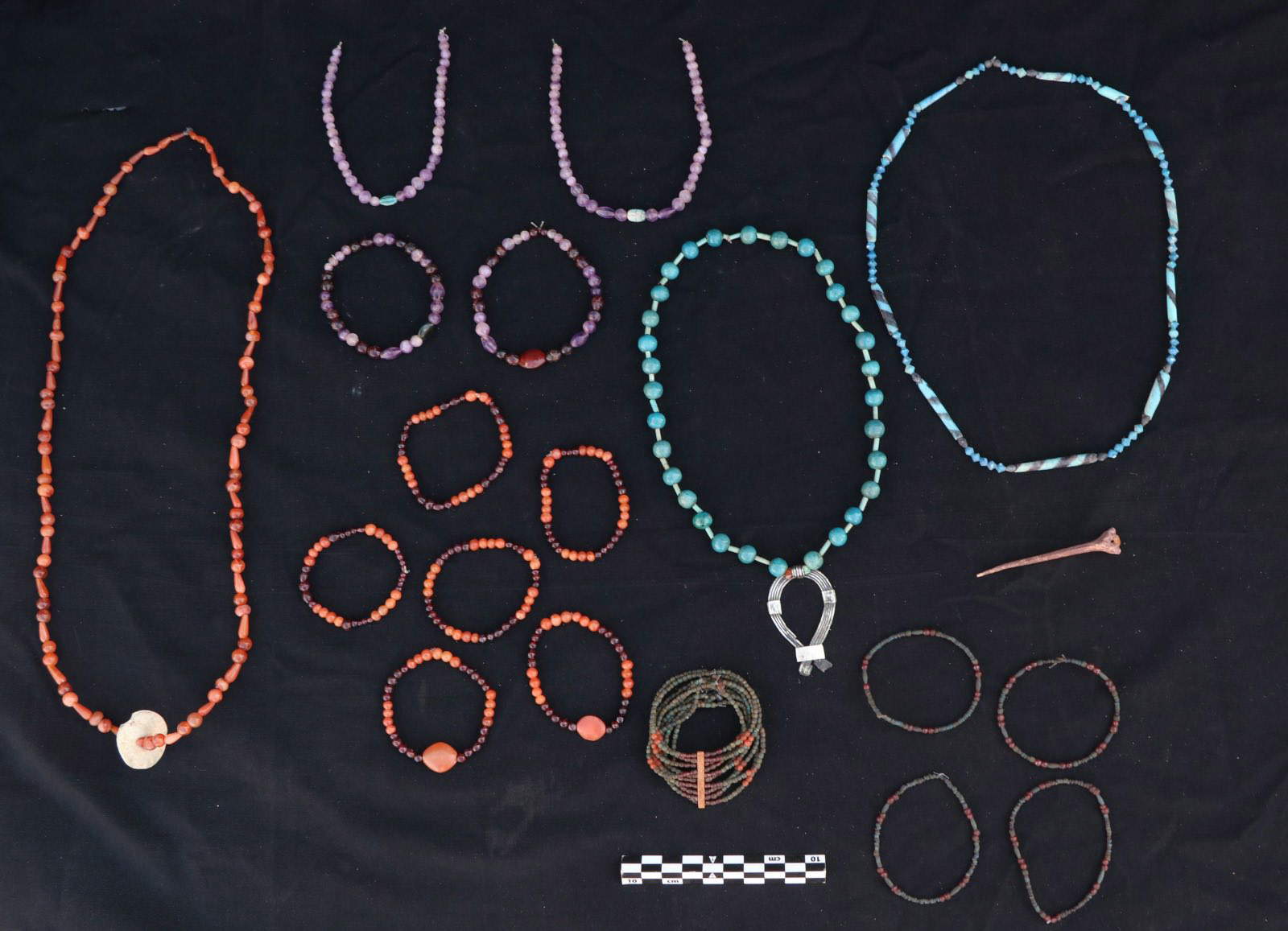 Colorful beaded necklaces. Photo: Ministry of Tourism and Antiquities