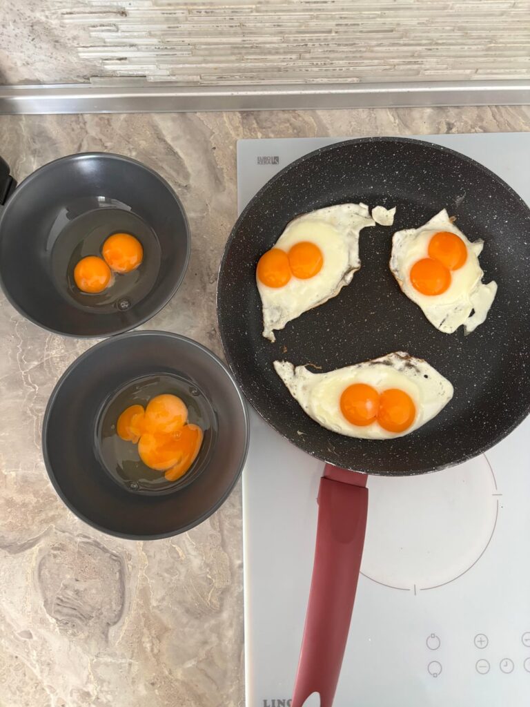 5 out of 6 eggs, 2 yolks each. Has this happened to anyone else?