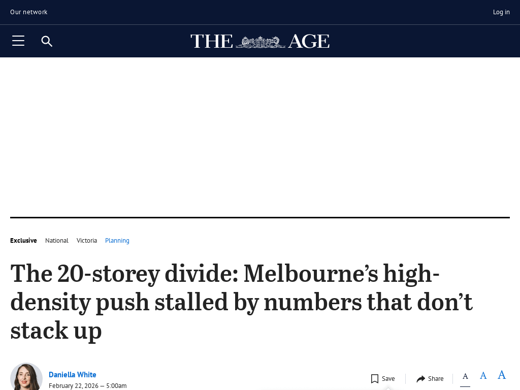 The 20-storey divide: Melbourne’s high-density push stalled by numbers that don’t stack up