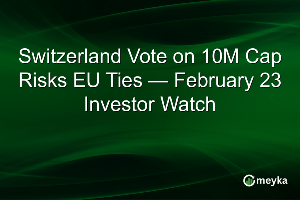 Switzerland Vote on 10M Cap Risks EU Ties — February 23 Investor Watch