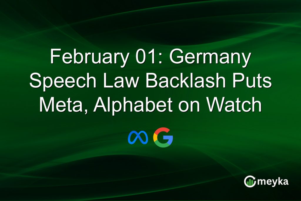 February 01: Germany Speech Law Backlash Puts Meta, Alphabet on Watch February 01: Germany Speech Law Backlash Puts Meta, Alphabet on Watch