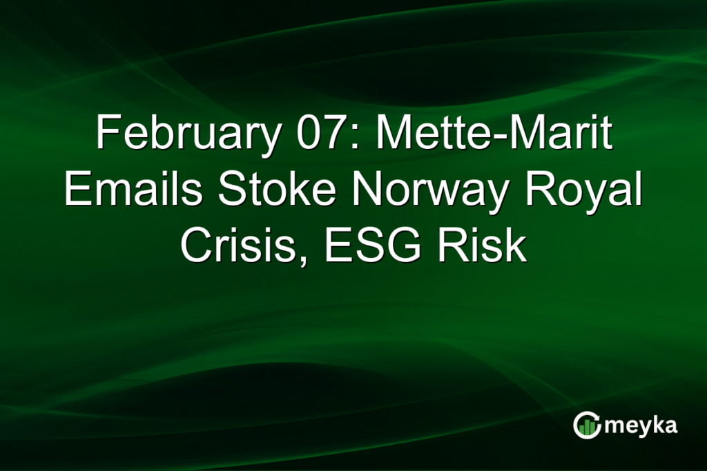 February 07: Mette-Marit Emails Stoke Norway Royal Crisis, ESG Risk