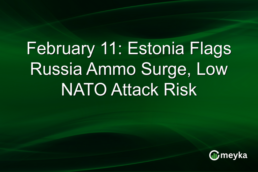February 11: Estonia Flags Russia Ammo Surge, Low NATO Attack Risk February 11: Estonia Flags Russia Ammo Surge, Low NATO Attack Risk