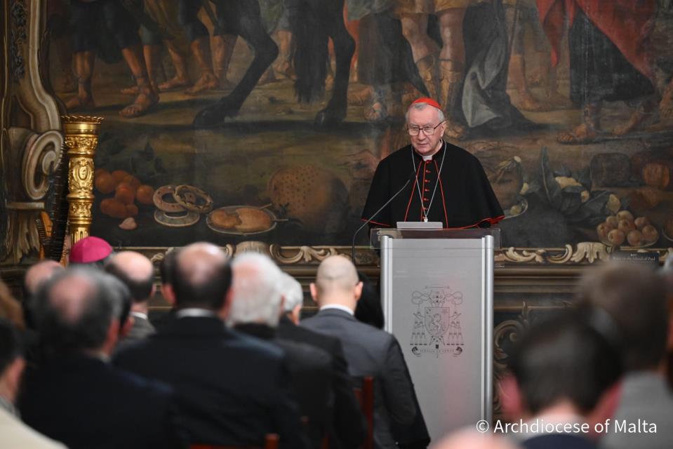 Cardinal Parolin praises Malta’s role in peace and dialogue at diplomatic anniversary