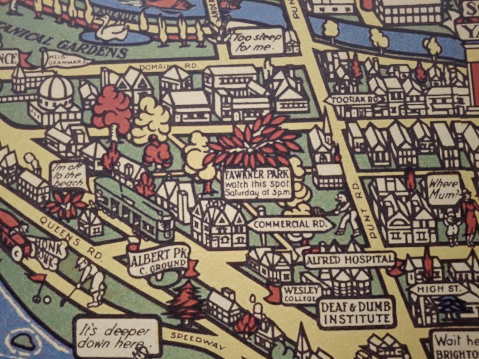 Wonder Map of Melbourne, Fawkner Park