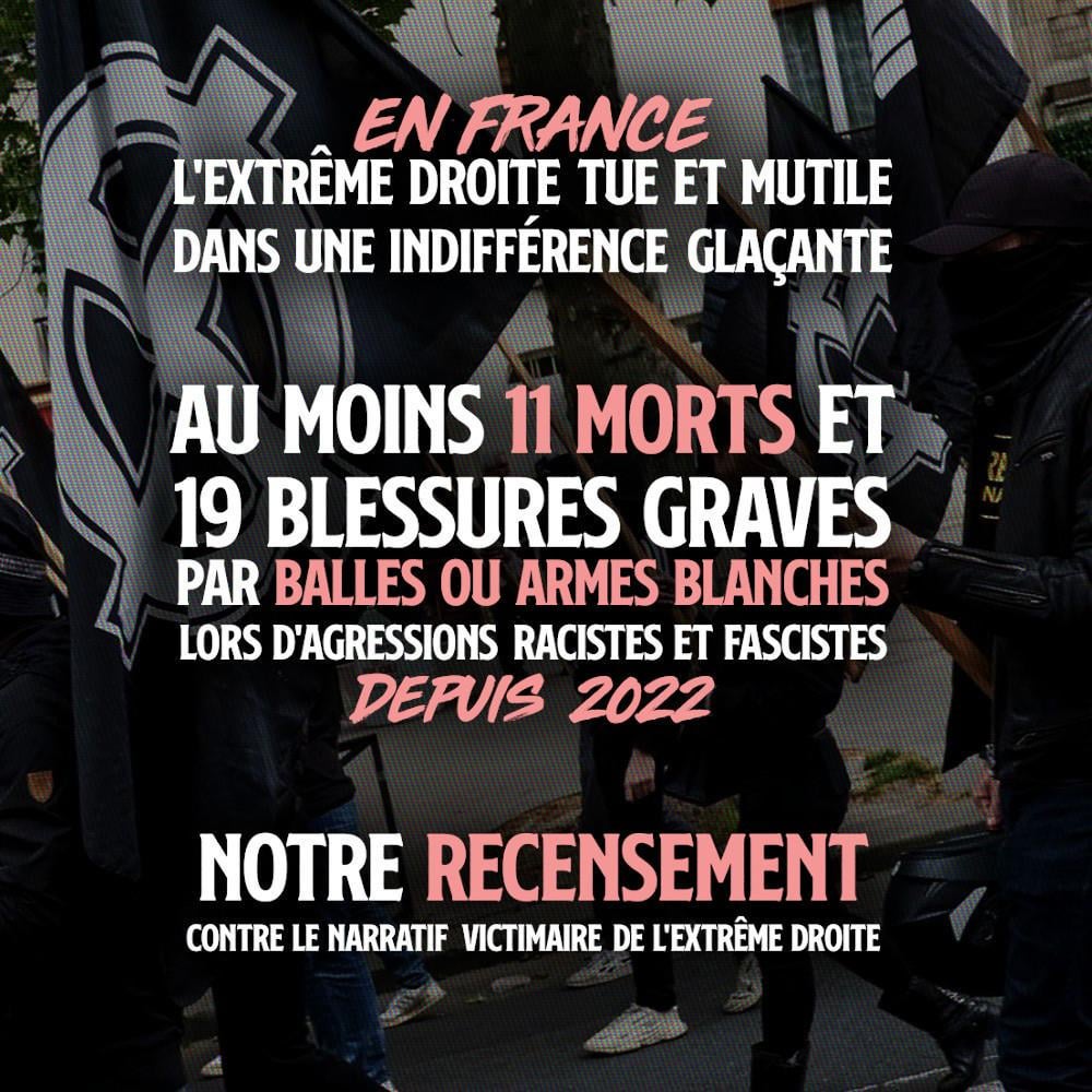 Against the victim narrative of neofascists: the list of victims of the far right since 2022