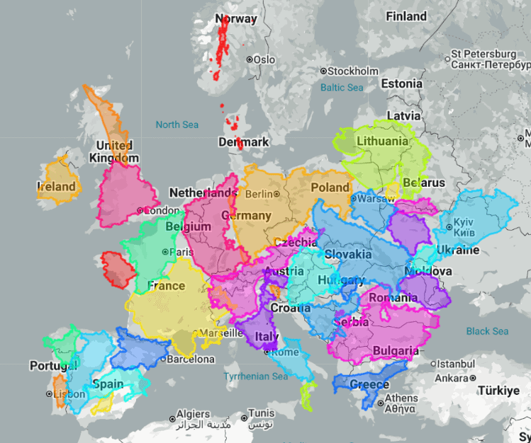 Indian states over Europe