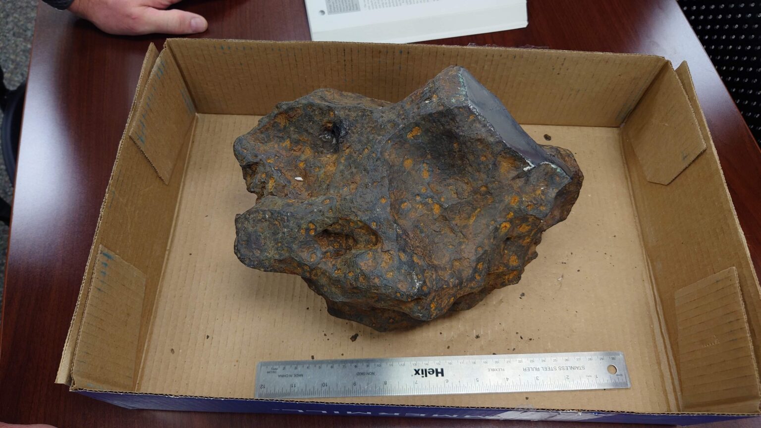Got to hold a rare meteorite this week