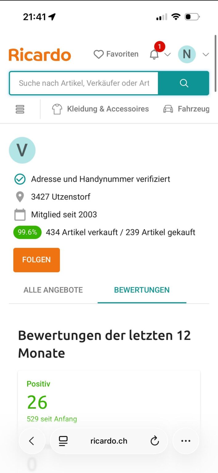 Ricardo: Is this profile legitimate or a scam?