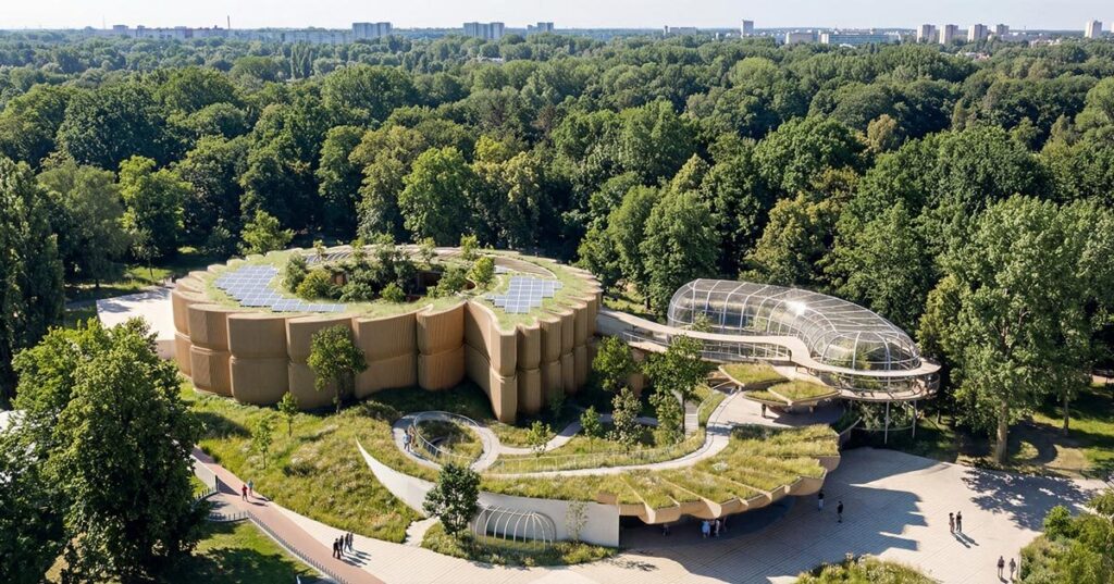 the four elements inform modulated zoo pavilion proposal in poland