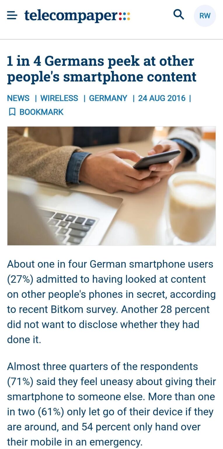 Why do German like spoofing on others phones?