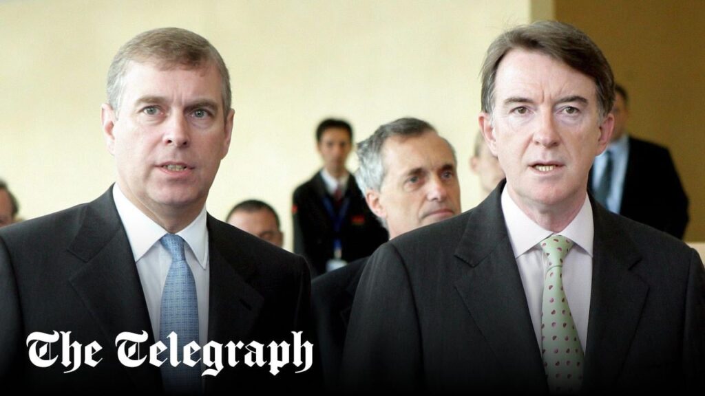 Mandelson pushed for Andrew to be trade envoy against King’s wishes