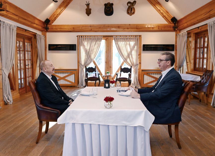 President Ilham Aliyev attends informal breakfast with President of Serbia [PHOTOS] - Gallery Image
