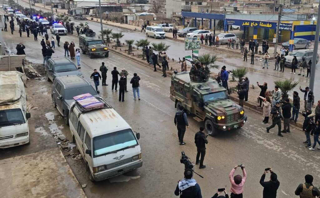 No guarantees: What do Kurds think of the Damascus-SDF agreement? Syrian government security forces enter Qamishli city in Syria’s northeastern Hasakah province, 3/2/2026 (Syria Direct)