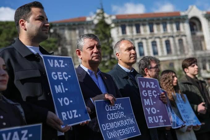 Özgür Özel said at Boğaziçi University, which was the focus of the attacks: "The state has changed hands, friends. The state is in the hands of those who abolished the state, and we will take it back and establish a constitutional order again."