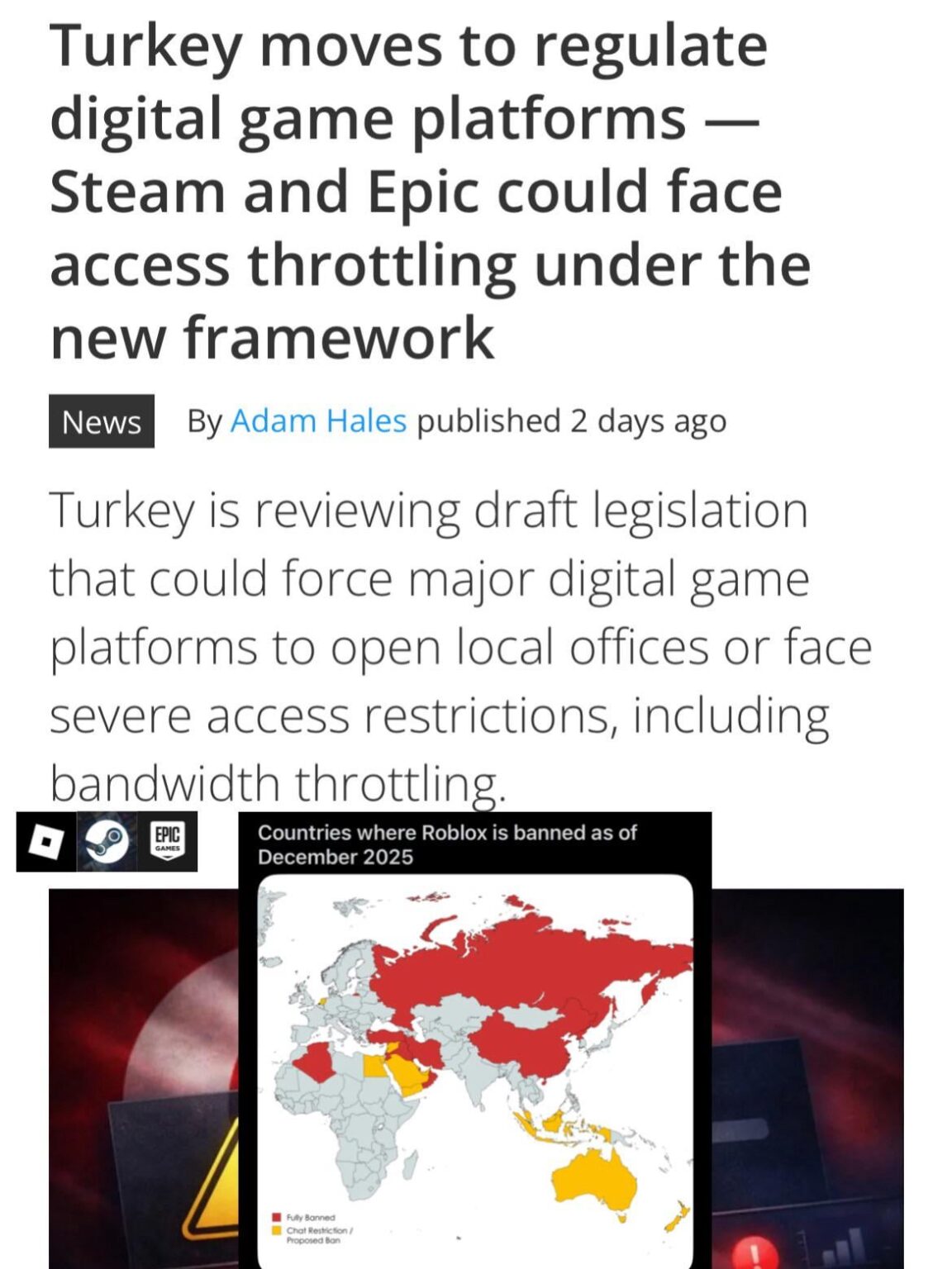 Why is Turkey so against video games?
