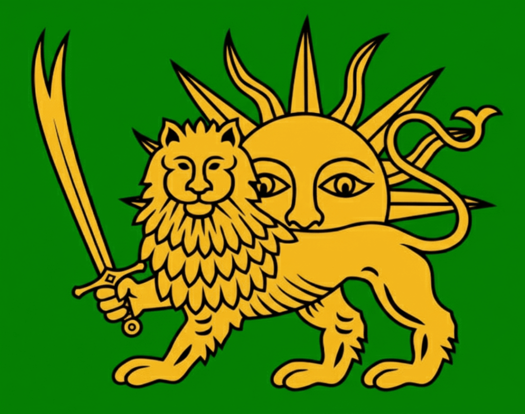 The Lion and Sword “tamgha” was not used exclusively in the Azerbaijani Turkic Safavid Empire, or Irevan Khanate of Azerbaijan. Today, similar imagery appears in the coat of arms of Finland and on the flag of Sri Lanka.