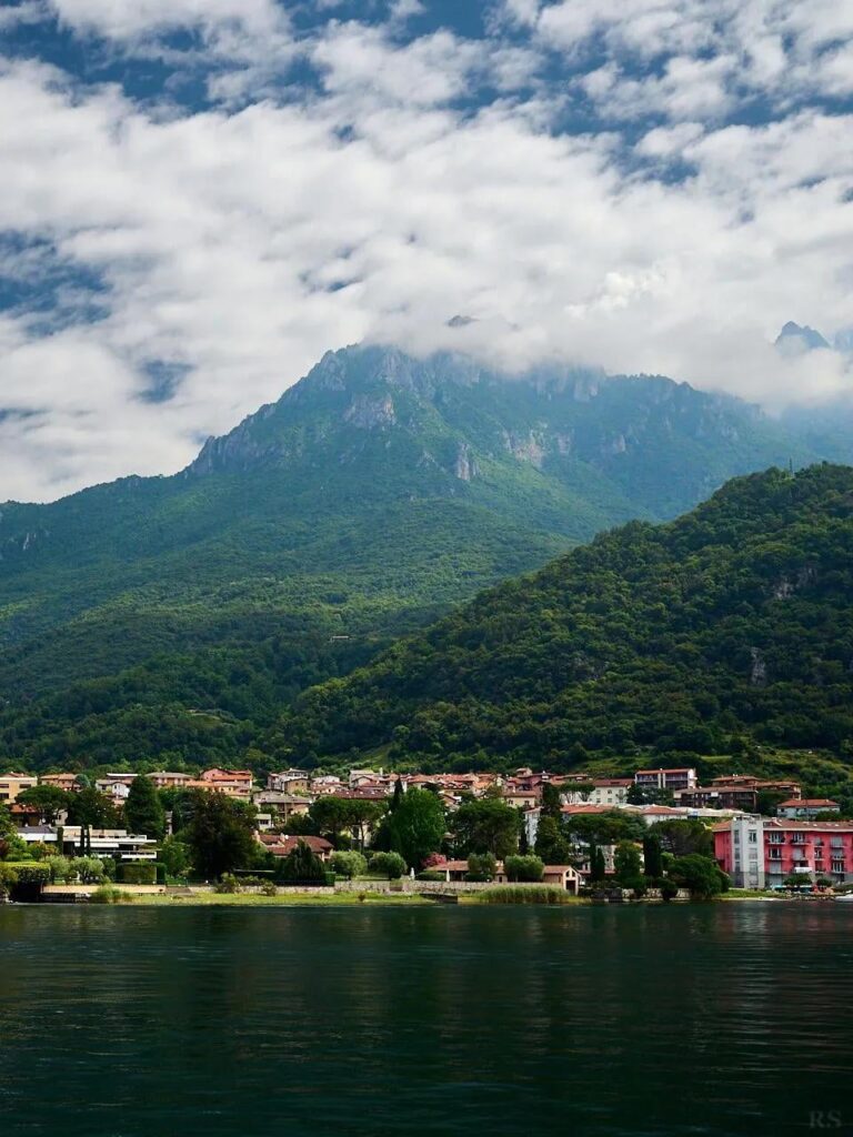 Where mountains meet lake Como
