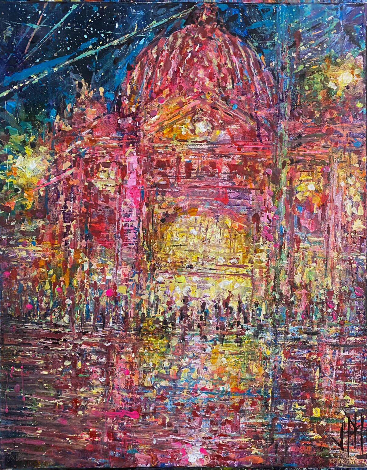 Painting I did of Flinders Street Station.