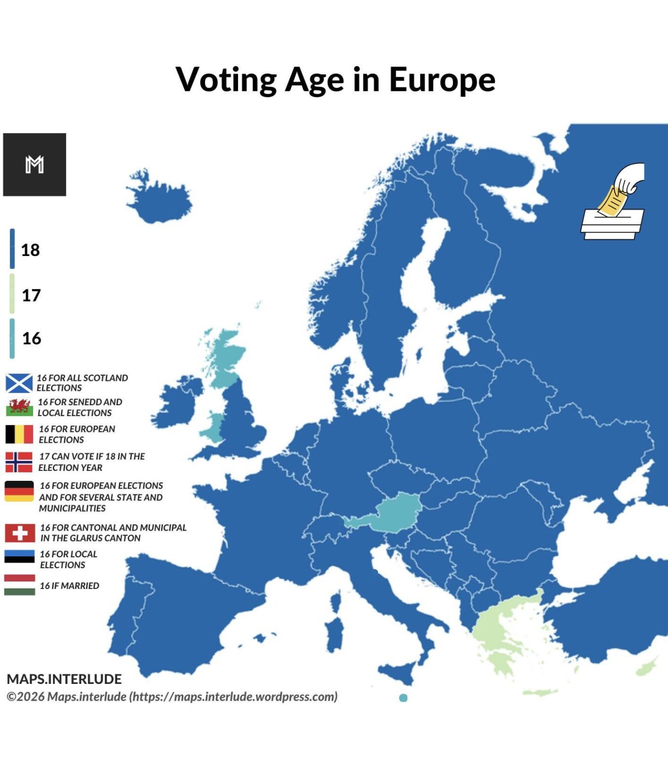 Voting age in Europe