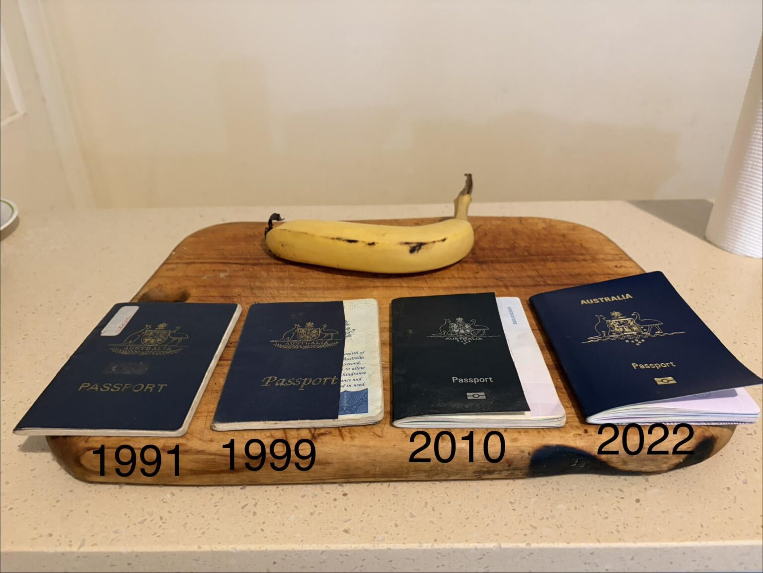 Oz passport progression over 35 years