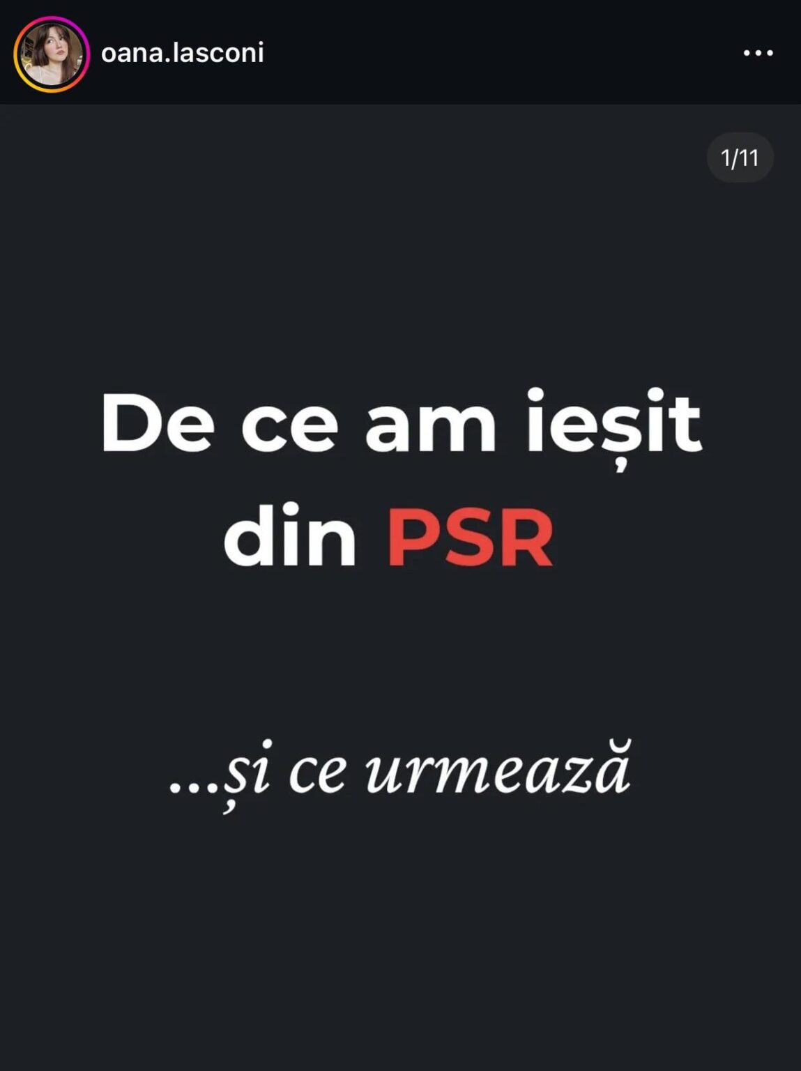 Oana Lasconi at parasit psr