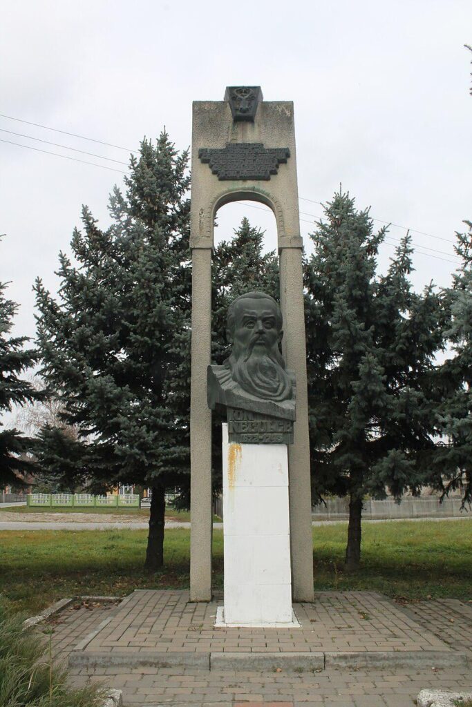 The statue of Ion Neculce from Boian, Ukraine