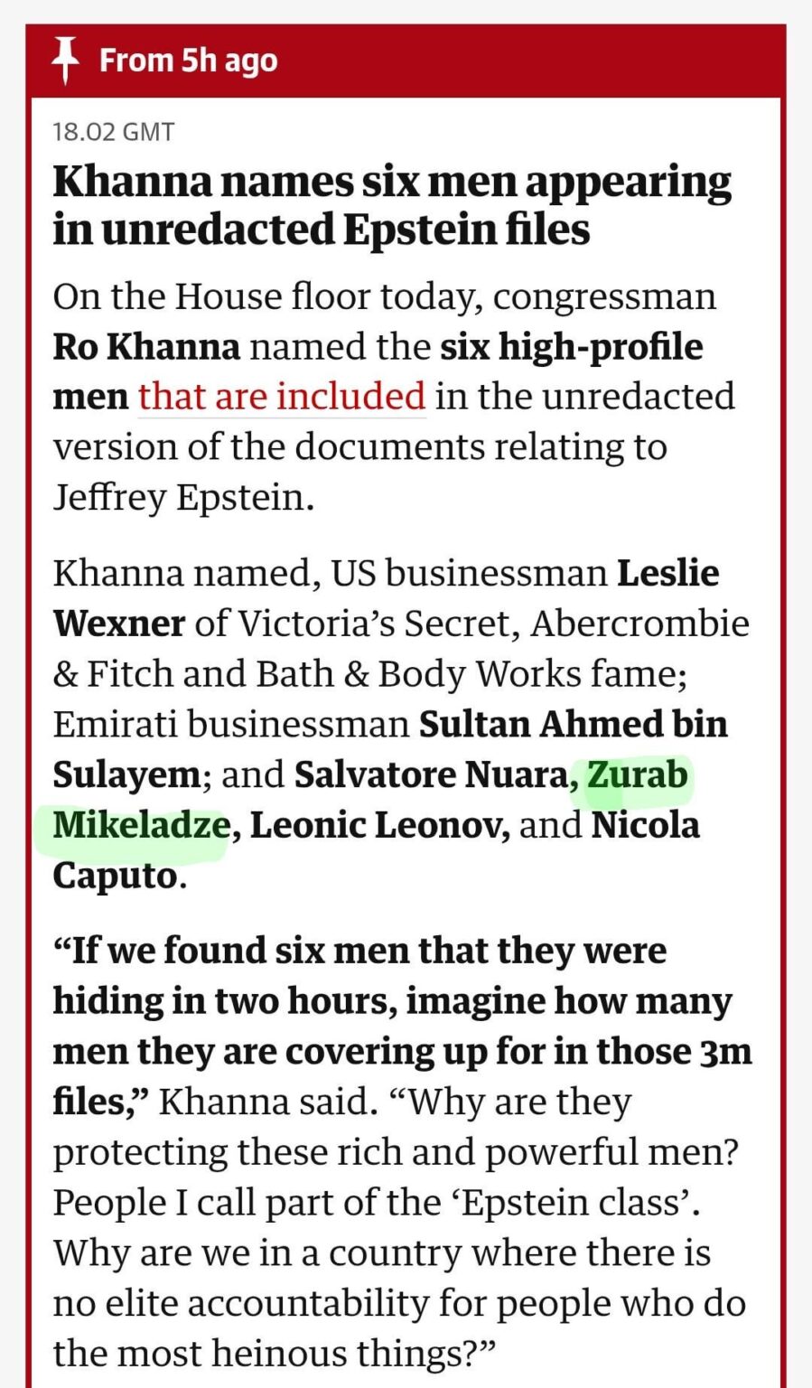 Epstein Files: Who is Zurab Mikeladze?