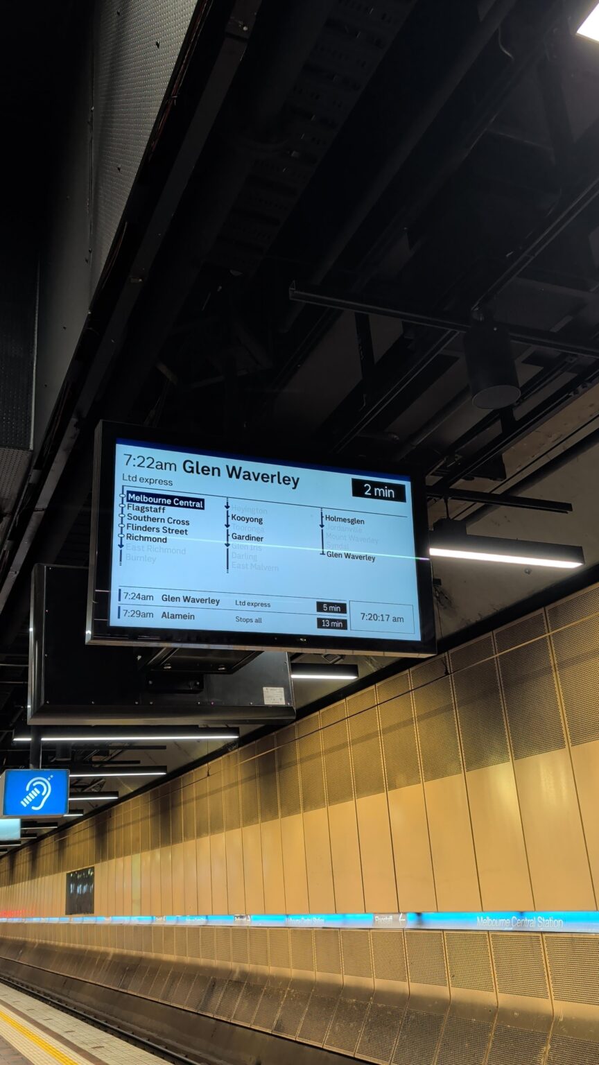 Why does this train not show up on the timetable?