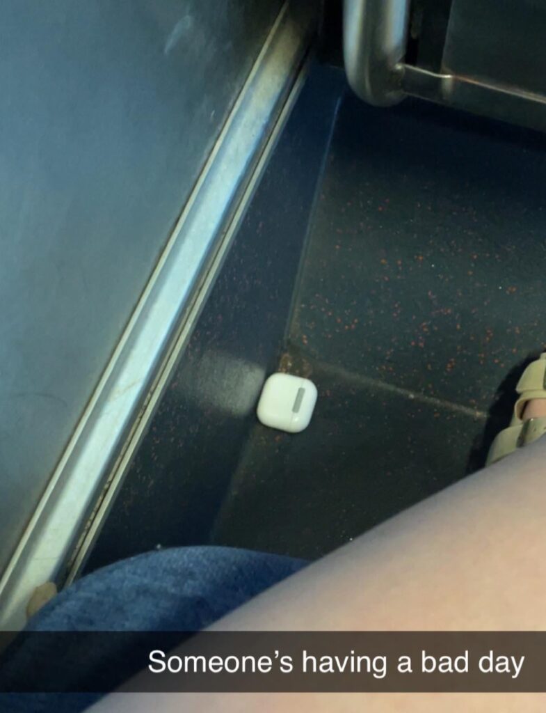 Found AirPods case on bus