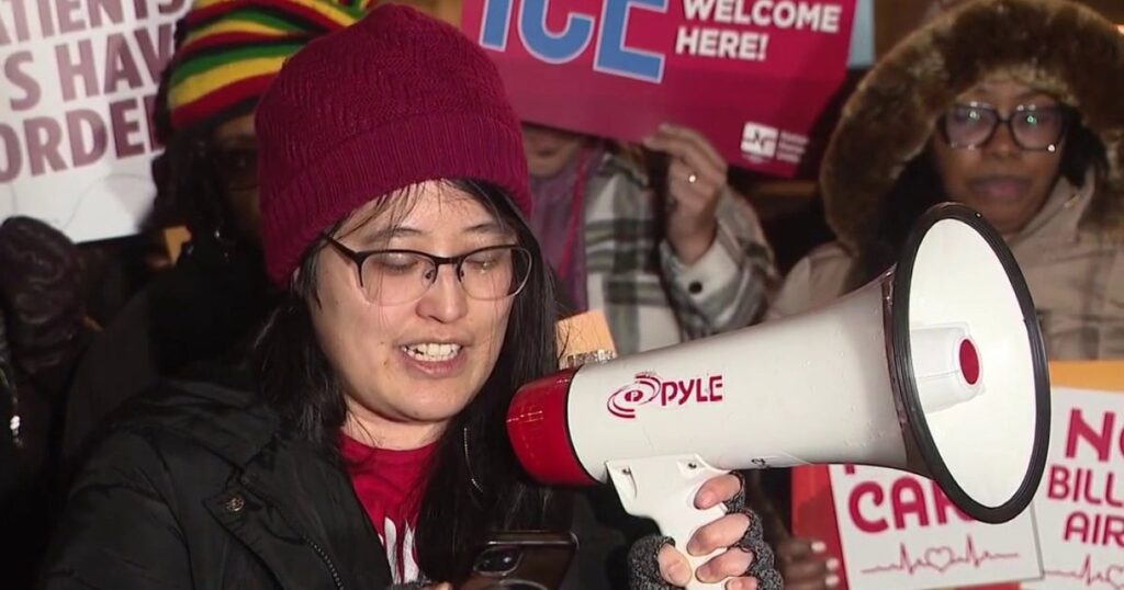 Chicago nurses rally against ICE, call for shift to health care funding