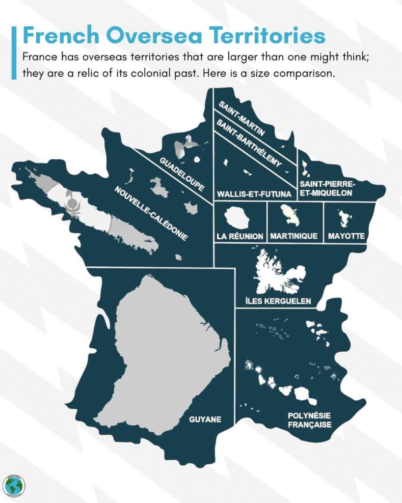 France compared with its Overseas Territories