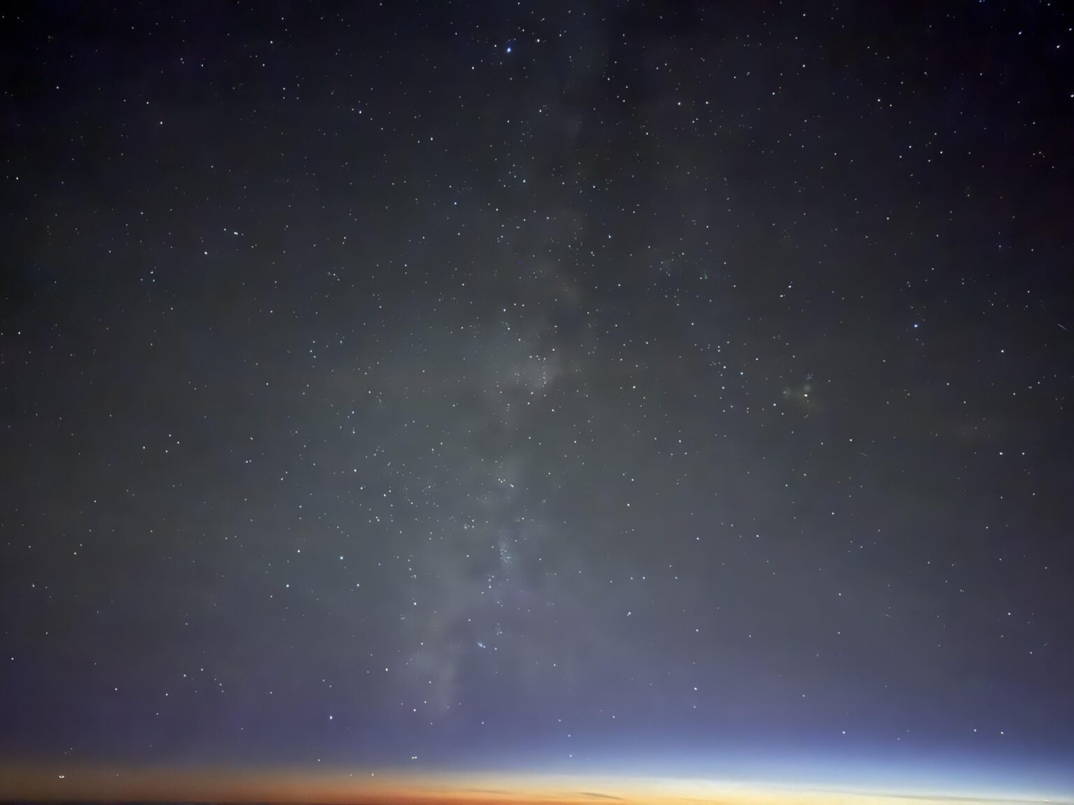 Some amateur astrophotography from 45,000ft