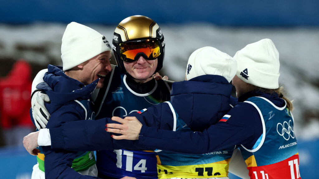 Slovenia takes gold in mixed team normal hill ski jumping