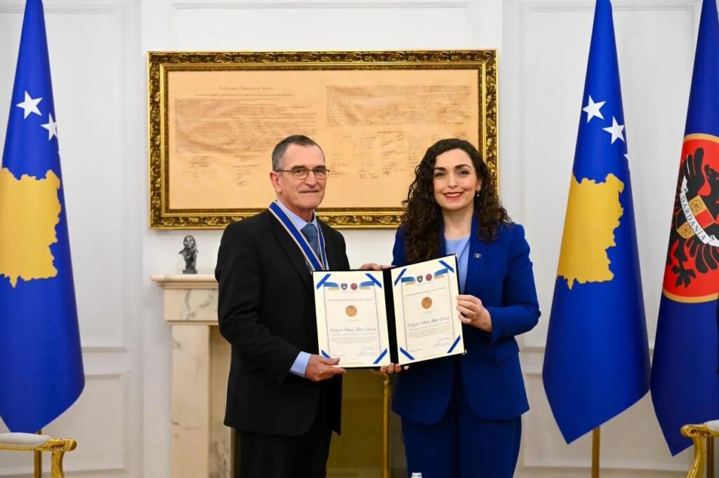 Paddy awarded Kosovo’s highest humanitarian honour for his help