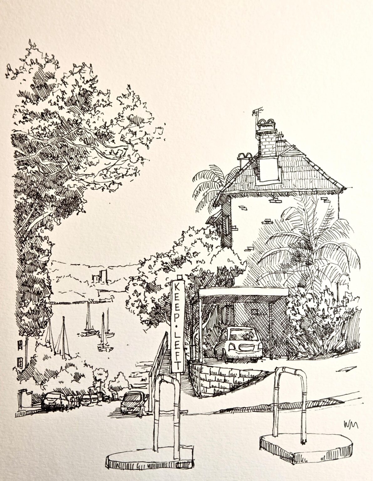 "Keep Left" (Willoughby St, Kirribilli)