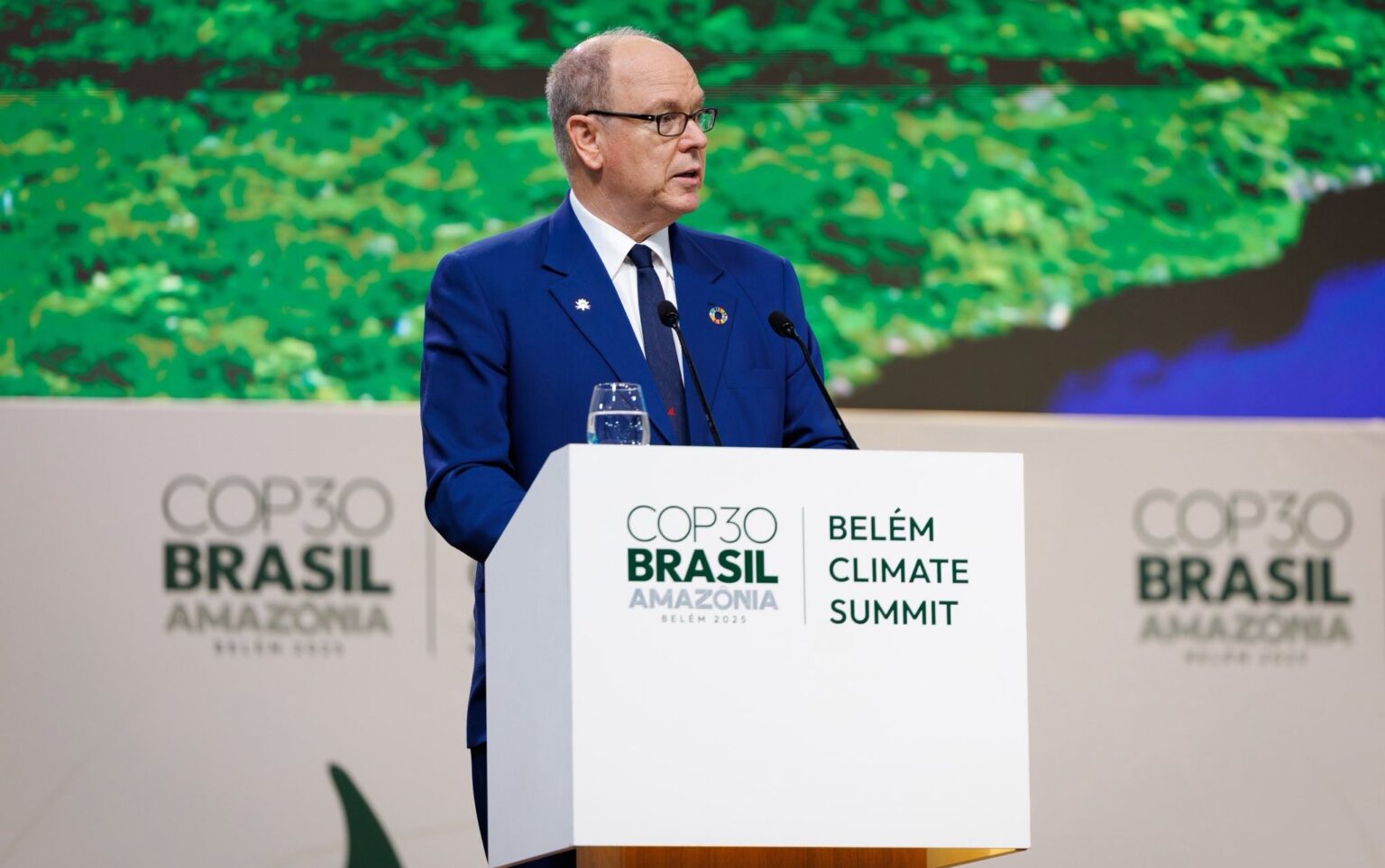 À la COP30, qui se déroulait au Brésil fin 2025, le Prince Albert II a défendu la science face aux dérives idéologiques © Michael Alesi / Palais Princier