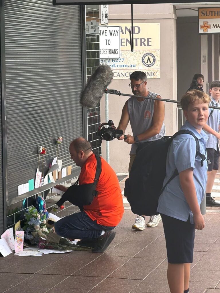 Spotted Ahmed Al Ahmed today reading the heartfelt messages left in front of his shop in Sutherland
