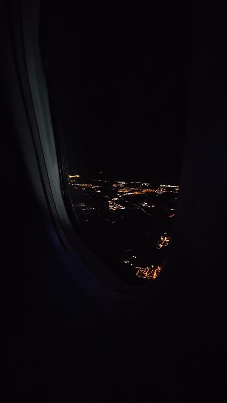 Valencia during night (view from airplane)